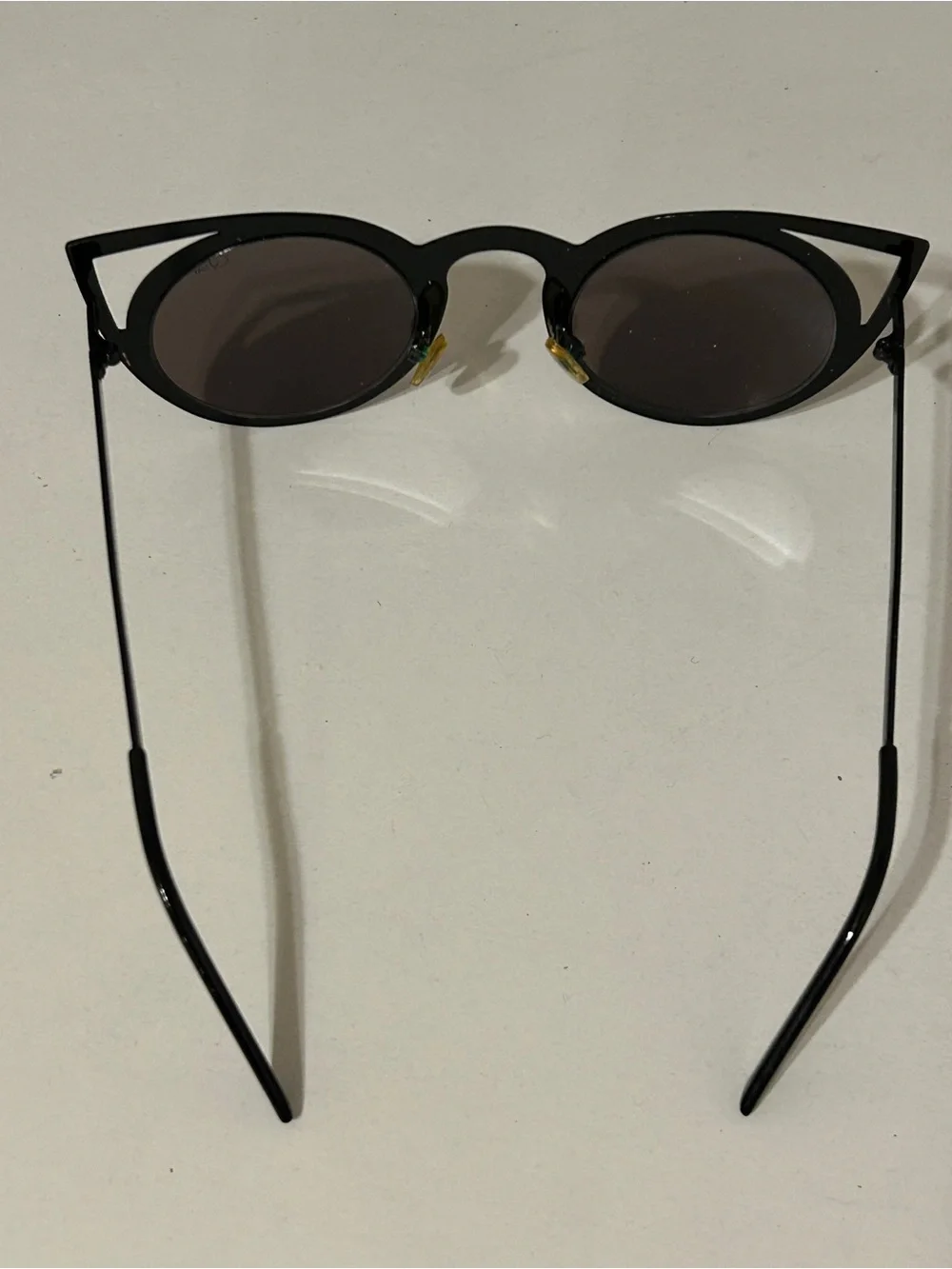 Quay Black Cat Eye Sunglasses with Mirrored Lenses